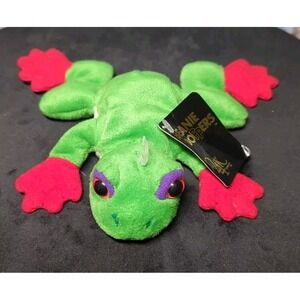 24K BEANIE BOPPERS  "TREE FROG GREEN" 1997 Stuffed‎ Plush With Tag